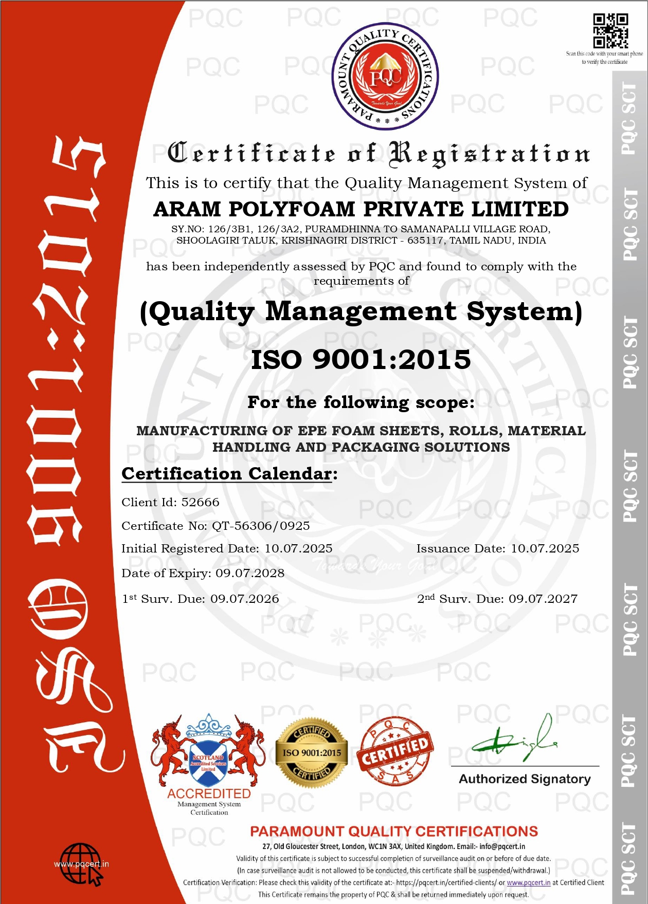Quality Management System 2025